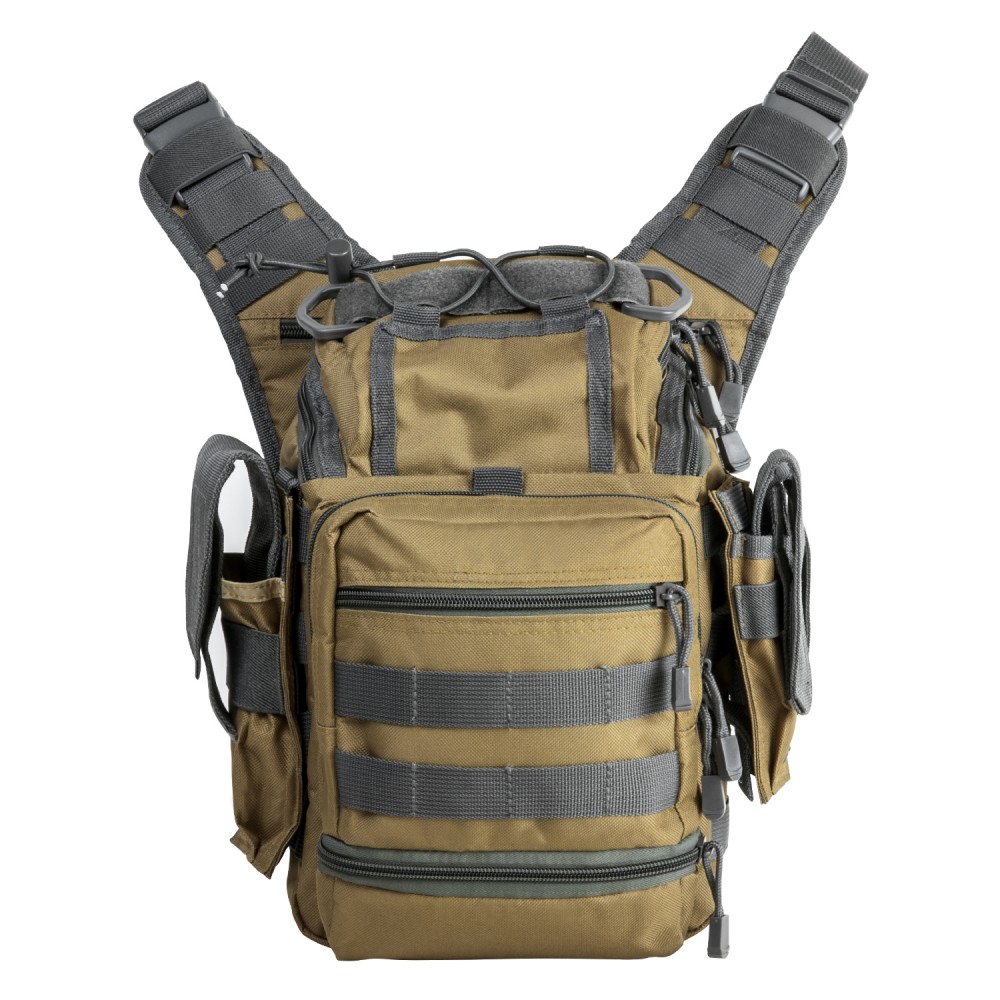 NCStar VISM First Responders Utility Bag 12.5x8.5x7.25 in Tan/Urban Grey