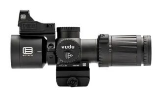 EOTech Vudu 4-12x36 FFP Rifle Scope with MD5 MRAD Reticle, EFLX 3 MOA Red Dot and Mount (Black)
