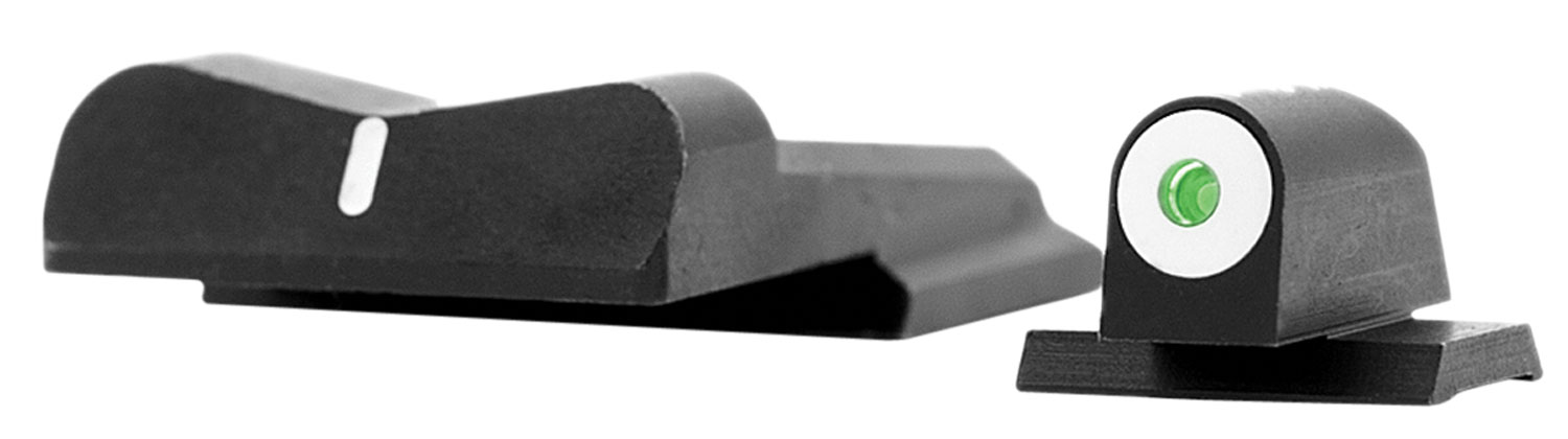 XS Sights DXW Big Dot Night Sights SW0019S3 Front Dot 0.188 in, Green Tritium and White Stripe Rear