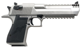 Magnum Research DE429SRMB Desert Eagle Mark XIX 429 DE 6" with Muzzle Brake 7+1 Matte Stainless Steel Frame 7 Slide Black Rubber Grip