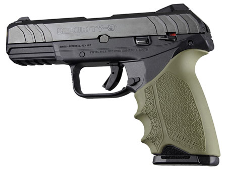 Hogue HandAll Beavertail Grip Sleeve for Ruger Security-9, Rubber, Textured OD Green