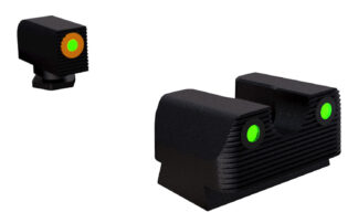 RIVAL ARMS RA1A231G Tritium Night Sights for G17/G19, Green Tritium, Orange Outline