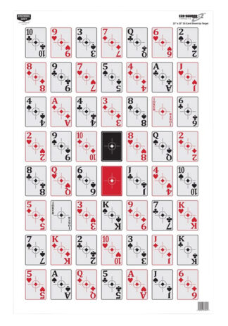 Birchwood Casey EZE-Scorer 52-Card Shoot-Up Hanging Practice Targets, 23 x 35 in, 100/Pack