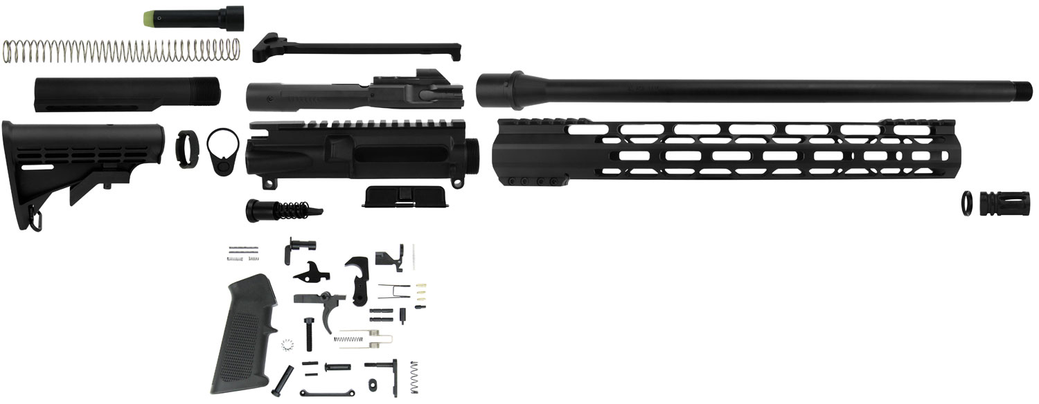 TacFire SSRK45ACP-LPK AR-15 Build Kit, 45 ACP, 16 in Nitride Barrel, Black