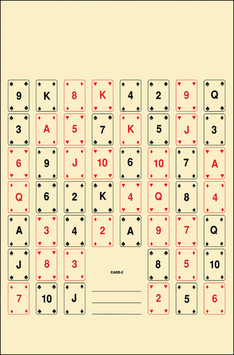 Action Target CARD2100 Playing Card Target, 22.5 x 24 in, 100 Per Box