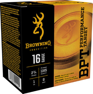 Browning Ammo B193611628 BPT Performance Target  16Gauge 2.75" 1oz 8Shot 25 Per Box/10 Case