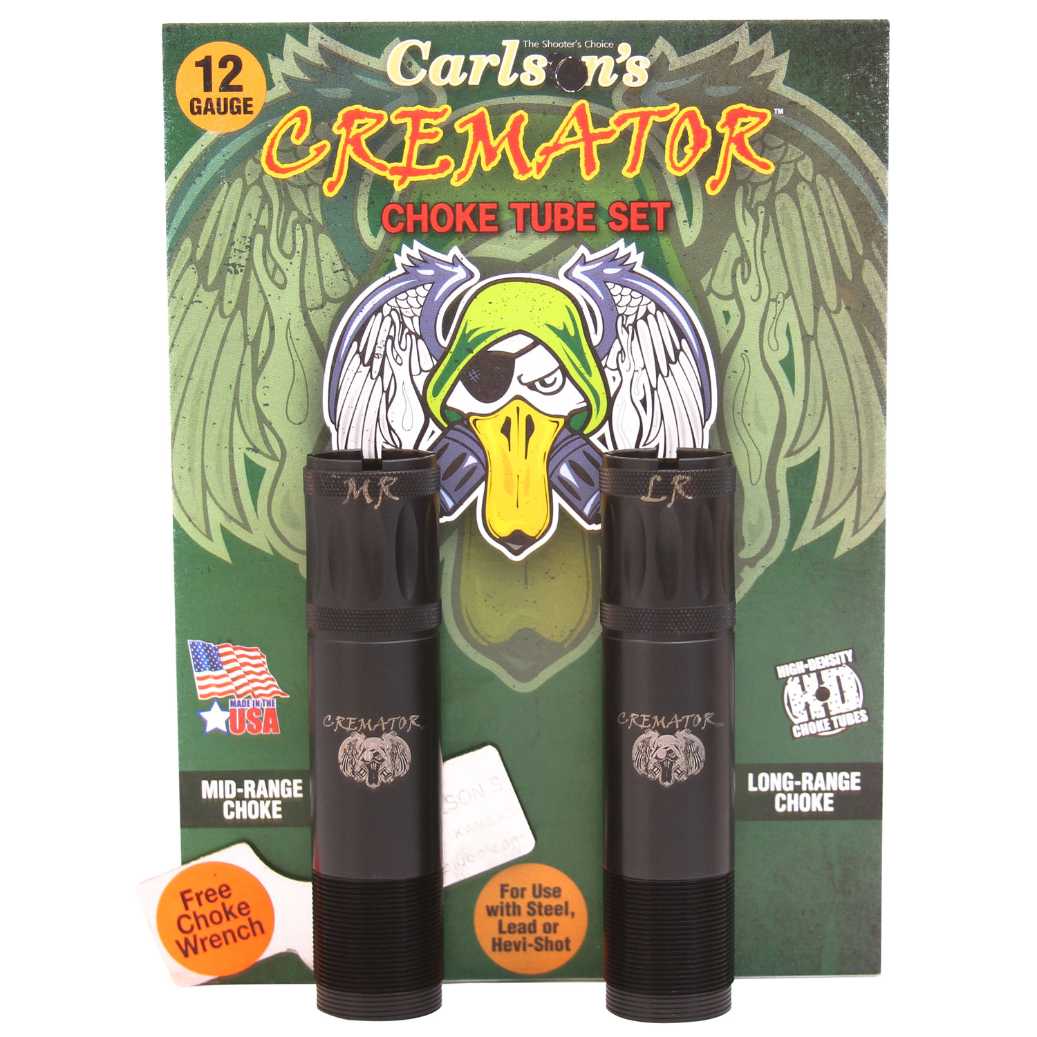 Carlsons Cremator Choke Tubes 12 Gauge Mid/Long Range Browning Invector Plus Non-Ported 2-Pack Stainless