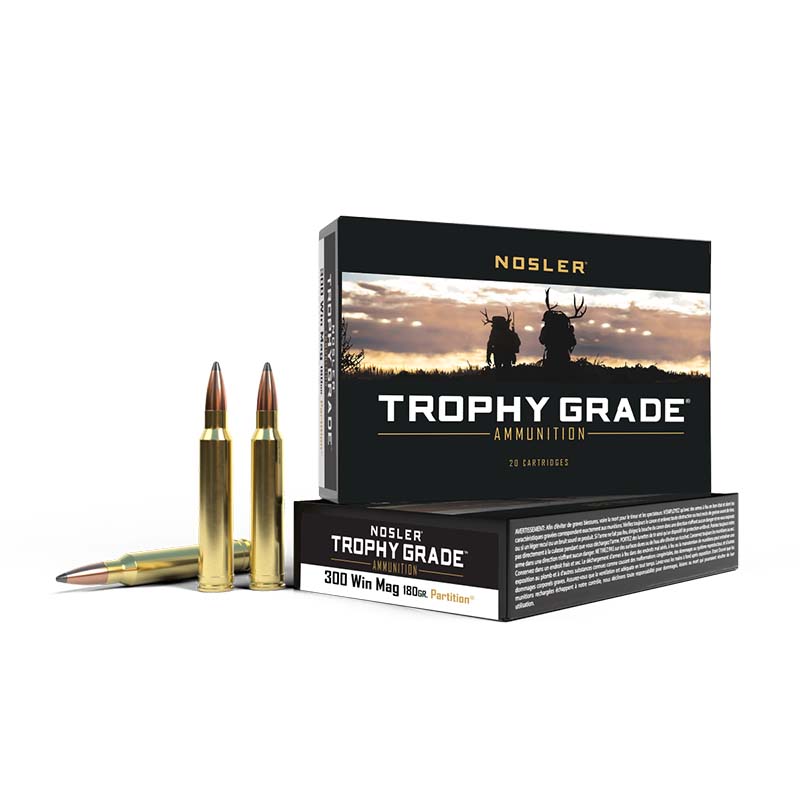 Nosler Trophy Grade .300 Winchester Magnum 180 Grain PT SP 20-Round Box