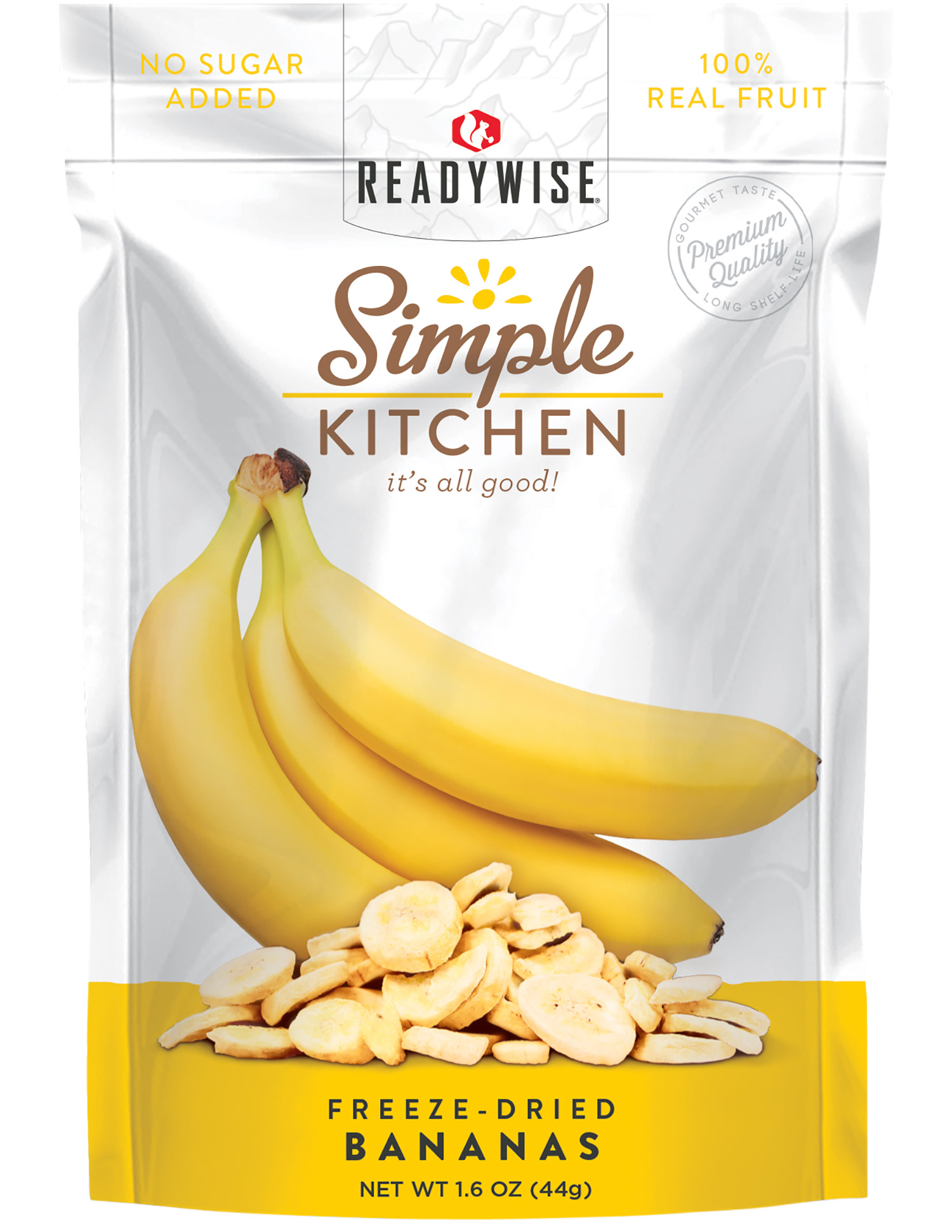 Readywise Simple Kitchen Freeze-Dried Fruit Bananas 1-Serving Pouch