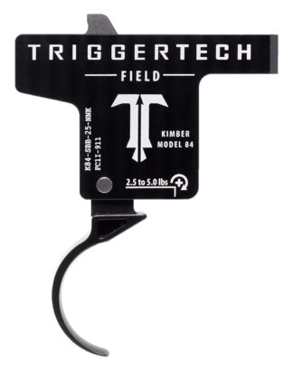 TriggerTech K84 Field Curved Single-Stage Trigger for Kimber M84, 2.50-5 lb, Black PVD