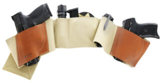 Galco UnderWraps 2.0 Khaki Medium Leather/Nylon Belly Band Holster