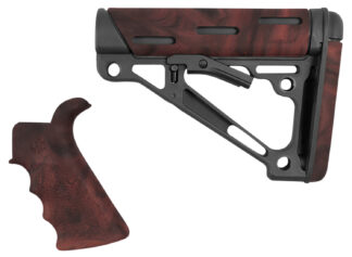 Hogue 15456 OverMolded Collapsible Buttstock AR-15 M16 Red Lava Finish