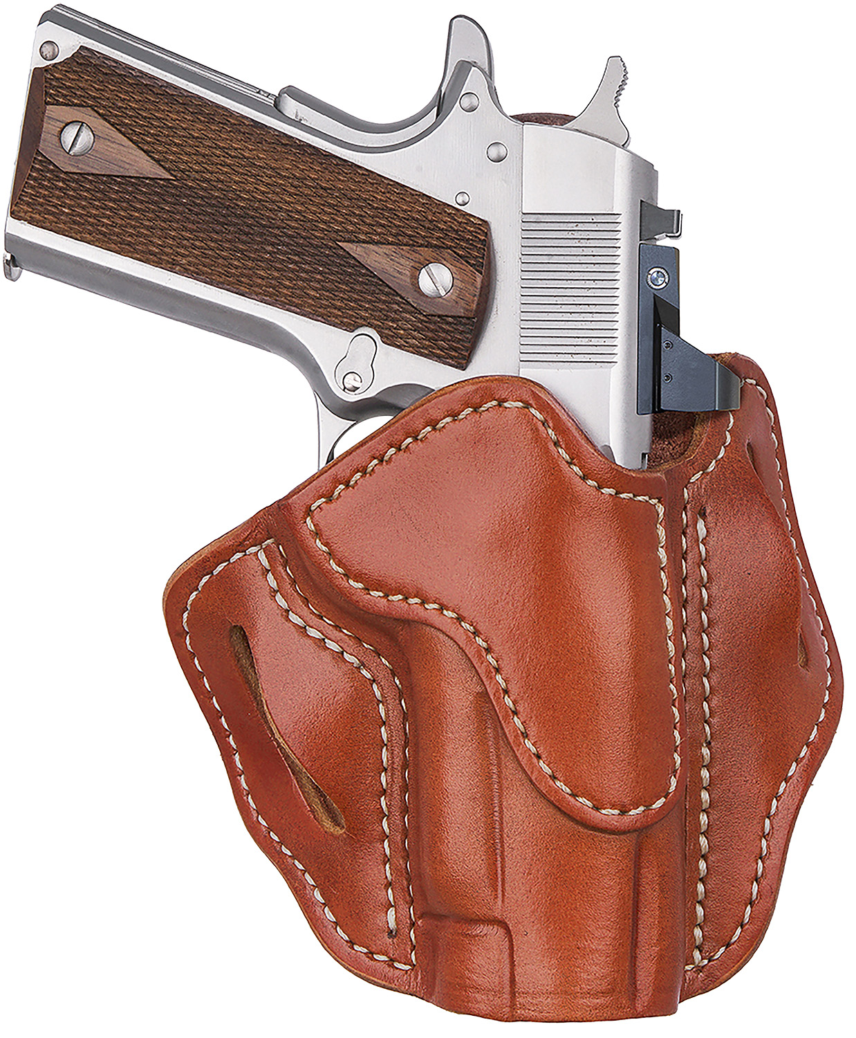 1791 Gunleather BH1S Optic Ready Commander OWB Belt Slide, Right Hand, Classic Brown Leather