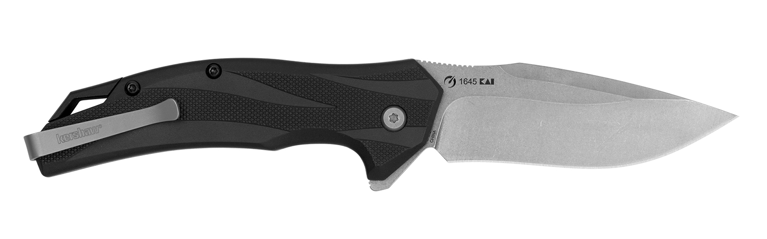 Kershaw Lateral 1645 Assisted Opening Folding Knife, 3.1 in Stonewashed 8Cr13MoV Blade