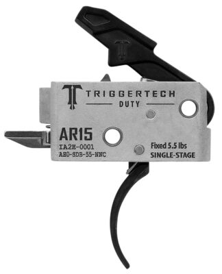 TriggerTech Duty Mil-Spec Curved Single-Stage Trigger for AR-15, 5.5 lb Pull, Black