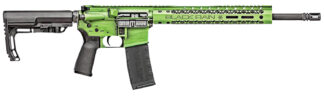 Black Rain Ordnance BROFUSIONZGB Spec15 Fusion 5.56x45mm NATO 30+1 16", Zombie Green Battleworn, 12" M-LOK, MFT EPG16 Grip/Minimalist Stock