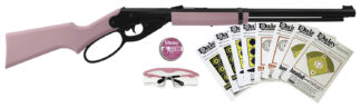 Daisy 994999403 Carbine Fun Kit Spring Piston, 177 BB 350 fps, Black Rec, Pink Synthetic Furniture, Includes Glasses/350rd Ammo/Target