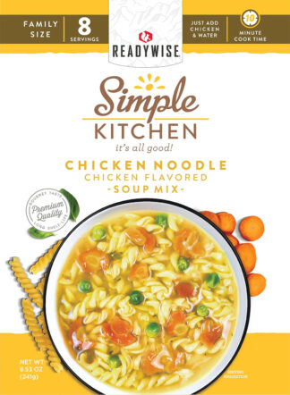ReadyWise RWSK05062 Simple Kitchen Chicken Noodle Soup 8 Servings Per Pouch, 6 Per Case