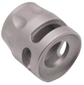 True Precision Inc TPSMICROSS Micro Compensator S-Type Satin Stainless 416R Stainless Steel 1/2"x28 Threads 9mm/380 ACP