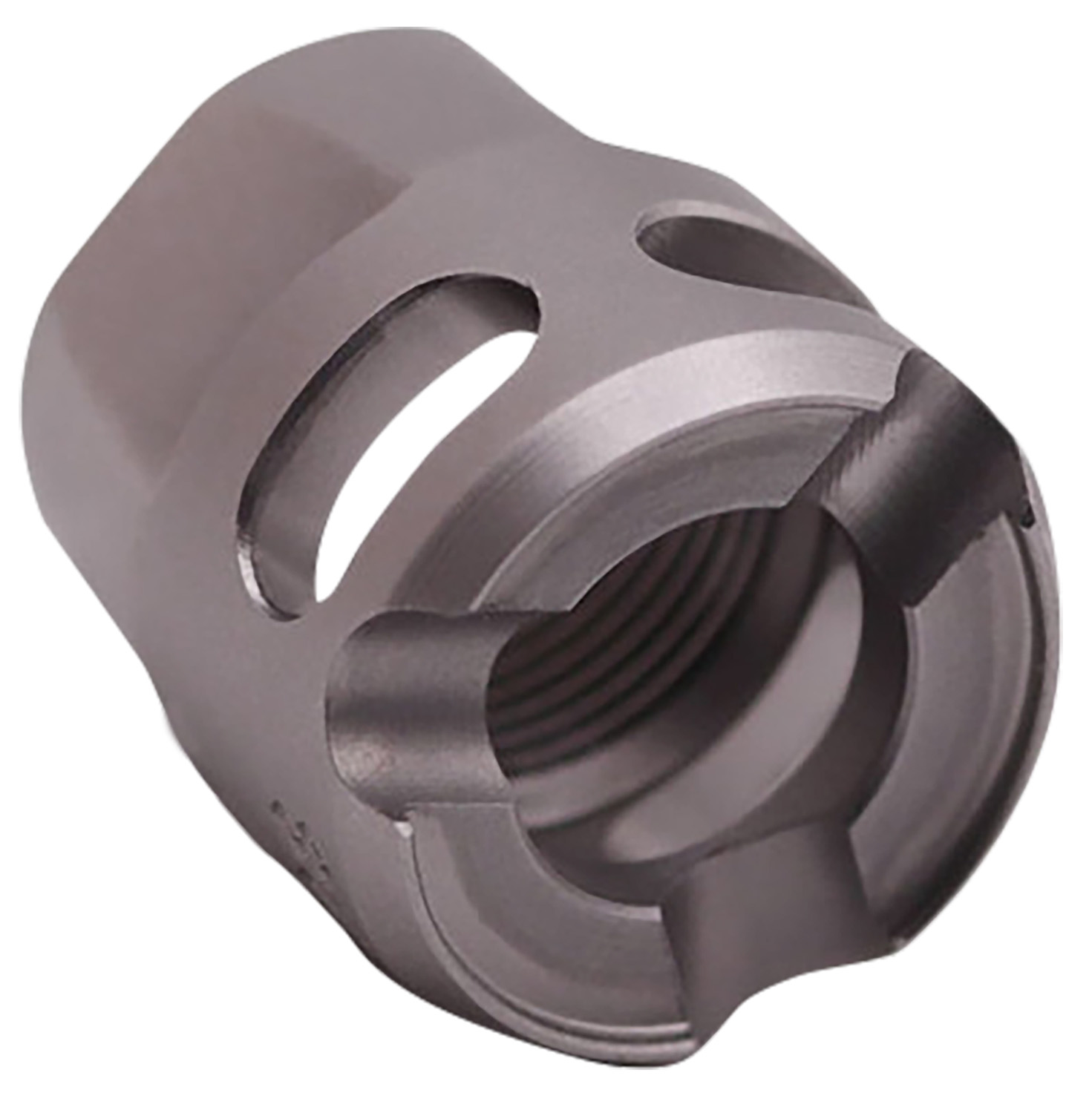 True Precision Y-Type Micro Compensator, 1/2x28 Threads, Satin Stainless 416R Stainless Steel