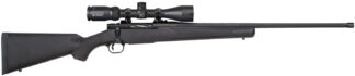 Mossberg 28244 Patriot w/Optic 6.5 PRC 4+1 24" Matte Blued Fluted Threaded Barrel, Matte Blued Drilled & Tapped Receiver, Fixed Black Synthetic Stock, Vortex Crossfire II 3-9x40mm