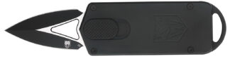 CobraTec Knives CTASPBLK ASP 1.94" OTF Dagger Plain D2 Steel Blade, 3.31" Black Aluminum Handle