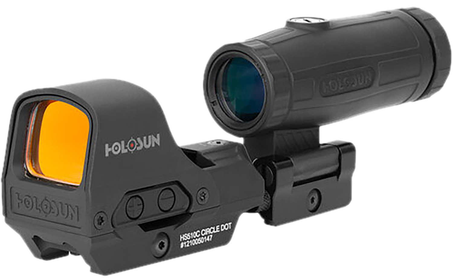 Holosun HE510C-GR/HM3X 1x/3x Green Dot/65 MOA Circle Holographic Red Dot with Picatinny Mount