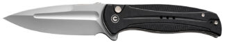 Civivi Knives C23053-3 Incindie  3.48" Folding Spear Point Plain Stonewashed 14C28N Steel Blade, Black Textured G10 Handle