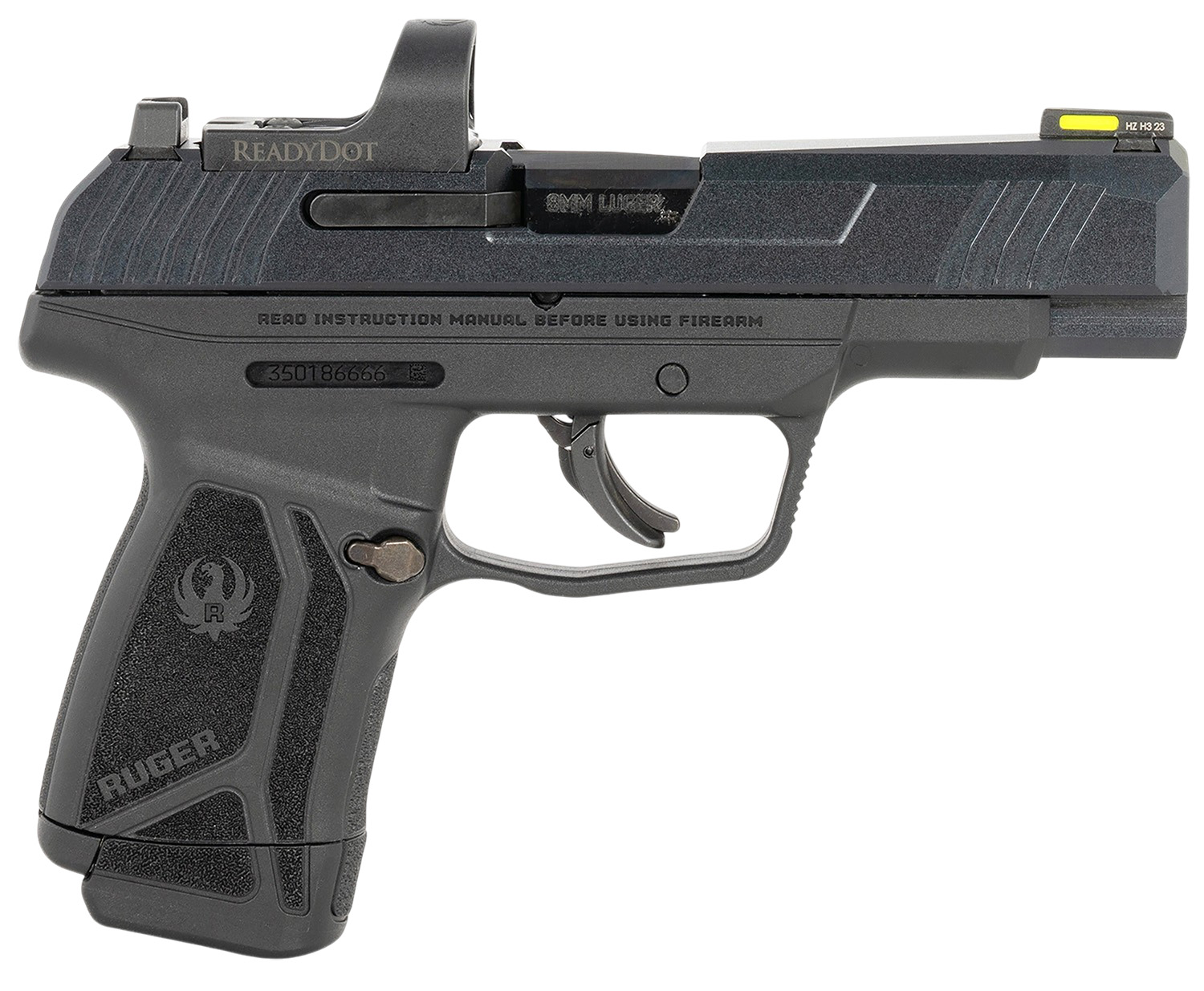 Ruger 3521 Max-9 Long RD Striker-Fired 9mm, 4" Barrel, 12+1 Rounds, Black Polymer Frame