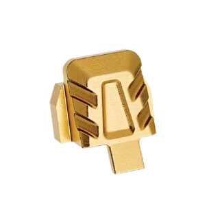 Tyrant CNC SIG P320 Rear Slide Cap, Chevron Anodized Aluminum, Gold