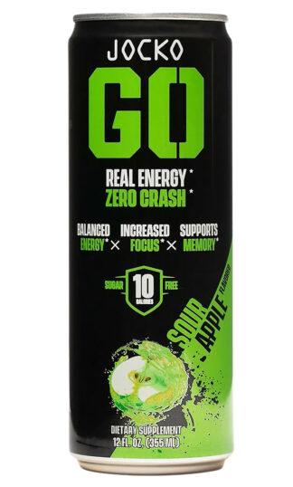 JOCKO FUEL 29003 Sour Apple Energy Drink, 12 oz, 12-Pack