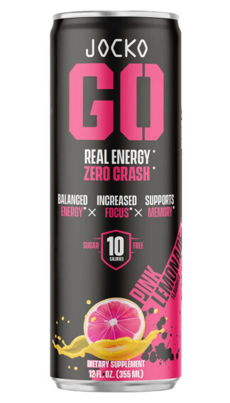 JOCKO FUEL Pink Lemonade Energy Drink, 12oz Cans, 12-Pack