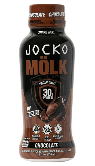 JOCKO FUEL Molk Chocolate Protein Shake RTD 12 oz 12-Pack