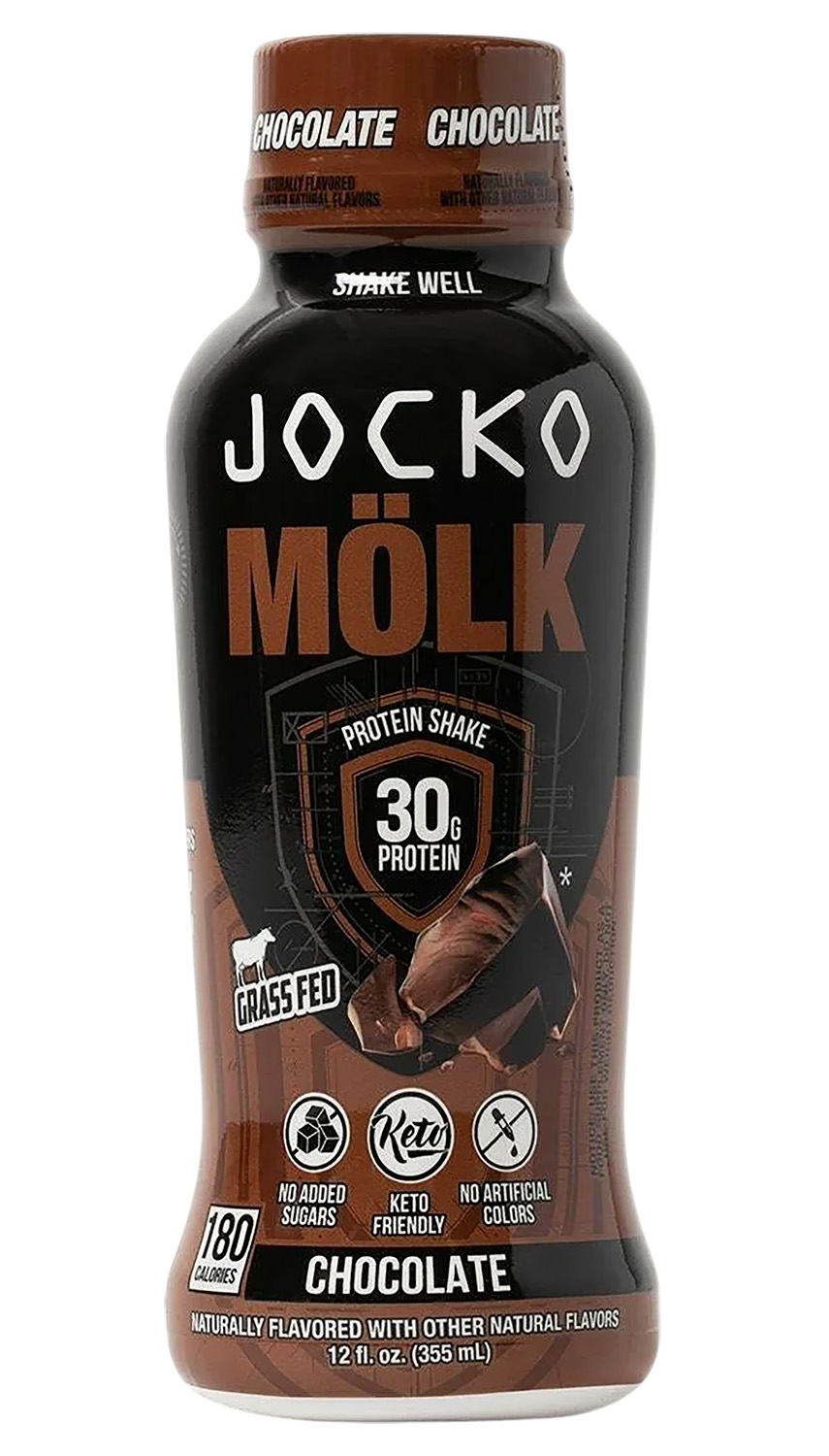 JOCKO FUEL Molk Chocolate Protein Shake RTD 12 oz 12-Pack