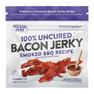 Wicked Cutz WCPJ02BQ Smoked BBQ Bacon Jerky 10-Pack