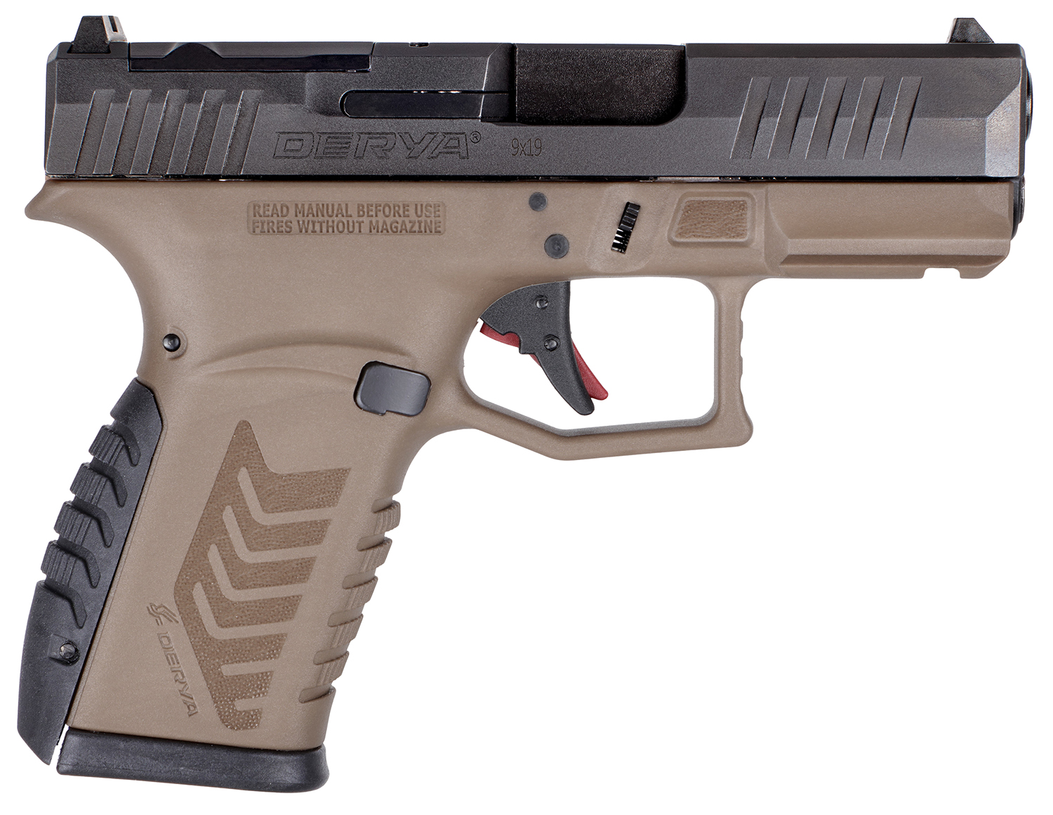 Derya DY9Z 9mm 3.5 in Barrel 15+1 Rounds Brown/Black Striker-Fired Semi-Auto Pistol