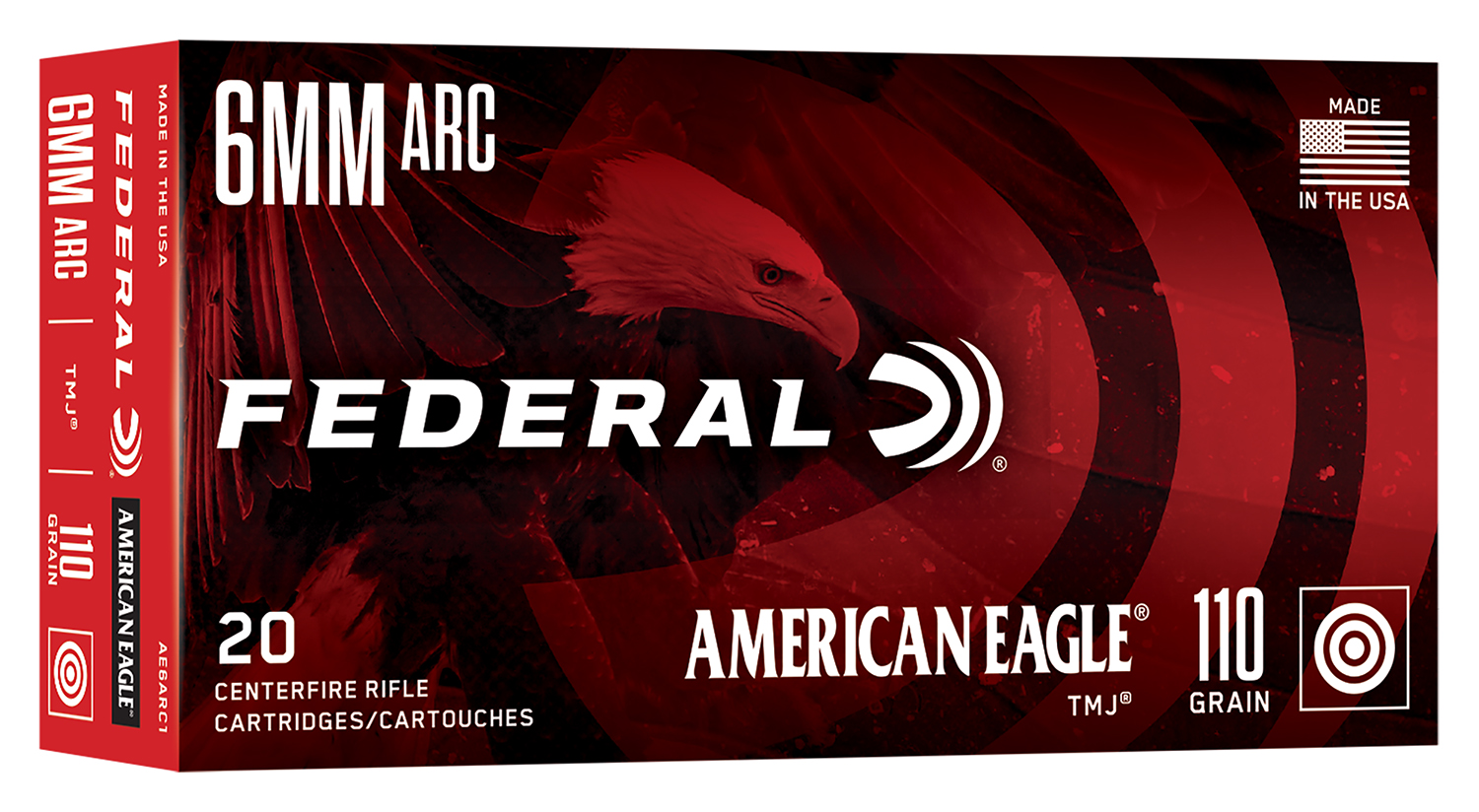 Federal American Eagle 6mm ARC 110 gr Total Metal Jacket 20 Rounds