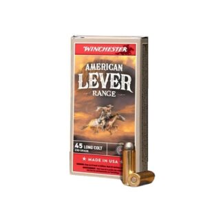 Winchester American Lever .45 Long Colt 250 Grain Lead Flat Nose, 50 Rounds/Box