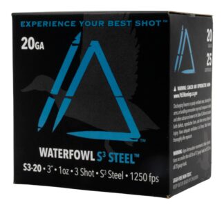 Apex S320-3 20 Gauge 3 in Steel Shot #3 Waterfowl Loads, 1 oz, 25 Rounds Per Box