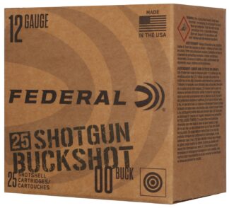 Federal Ammunition F12BK2500 12 Gauge 2 3/4 in #00 Buck Shot Shells