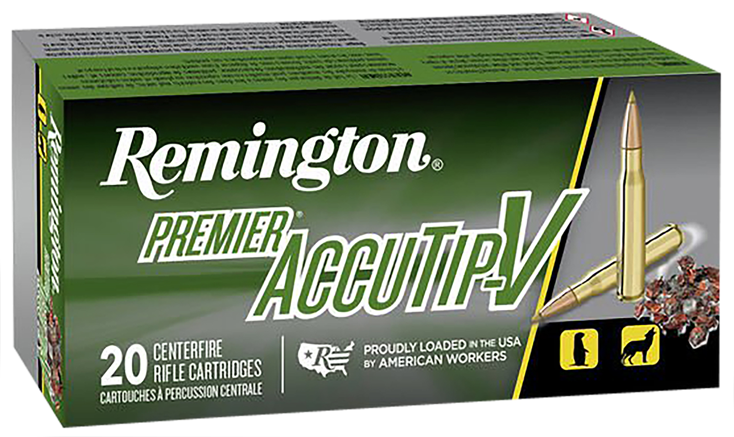 Remington Premier AccuTip-V 17 Remington Fireball 20gr AccuTip Polymer Tip Brass (20 Rounds)