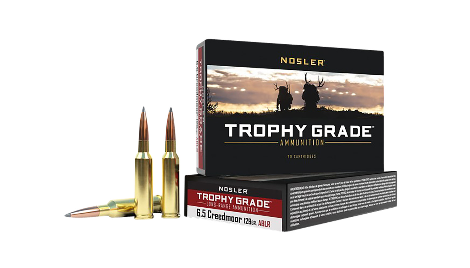 Nosler Trophy Grade Long-Range 6.5mm Creedmoor 129 gr AccuBond Long Range, 20 Rounds