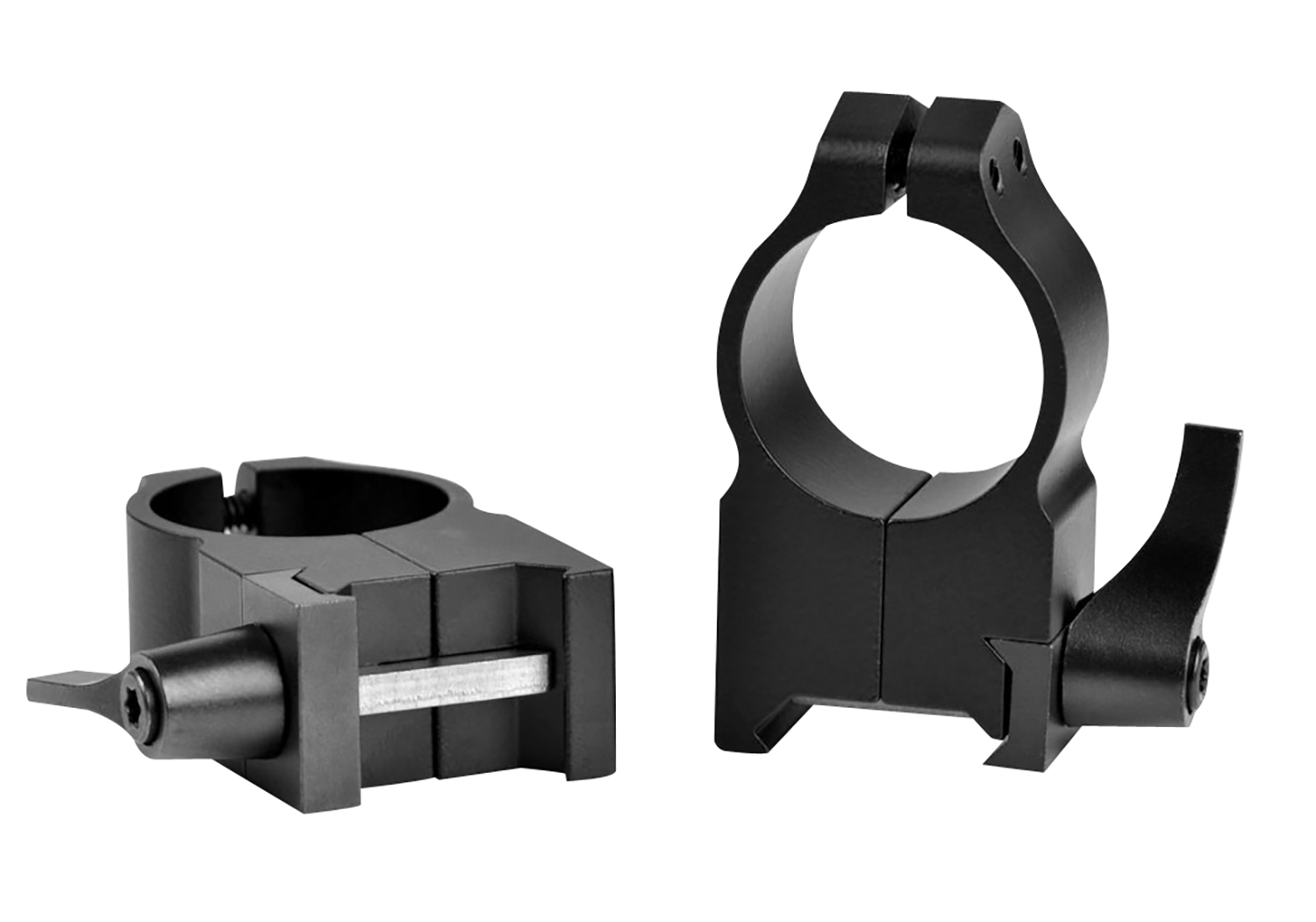 Warne Maxima 203LM QD Vertical Split Scope Ring Set, 1in Extra High, Matte Black