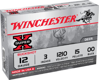 Winchester Super X 12 Gauge 3 in #00 Buckshot, 15 Pellets/Box