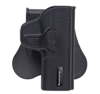 Bulldog Cases RR1911C Rapid Release Polymer Paddle Holster, OWB, Right Hand, Black, Up to 3 in Barrel