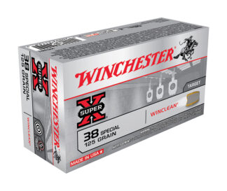 Winchester Super-X .38 Special 125 gr Jacketed Flat Point, 50 Rounds, WinClean