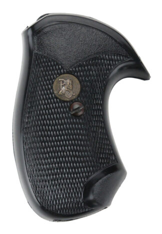 Pachmayr Compact Grip Checkered Black Rubber with Finger Grooves for Rossi Small Frame Revolvers