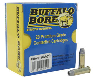 Buffalo Bore Ammunition 20A20 Heavy Strictly Business 38Special +P 158gr Soft Cast Hollow Point 20 Per Box/12 Case