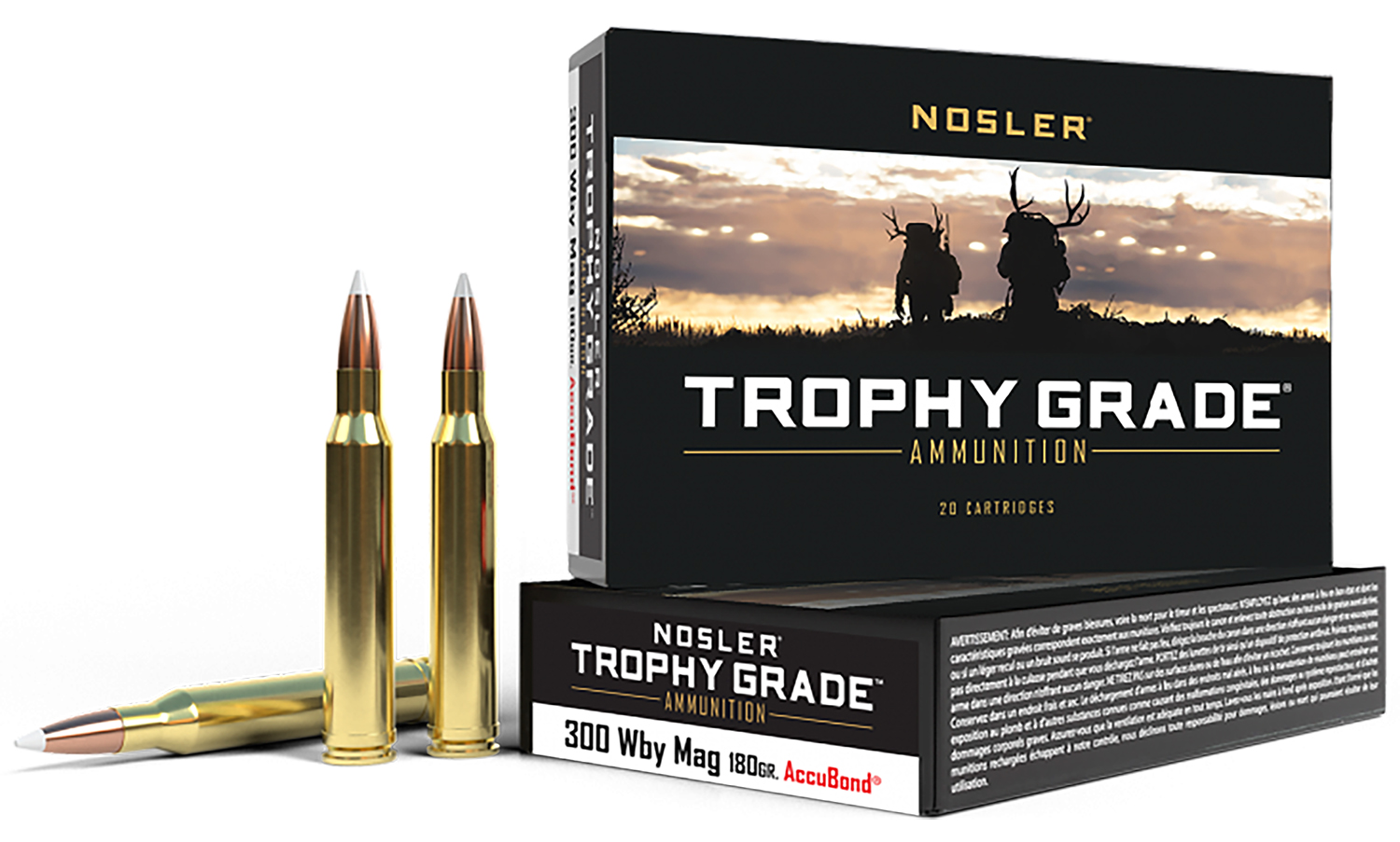 Nosler 48643 Trophy Grade .300 Weatherby Magnum 180 gr AccuBond 20 Rounds