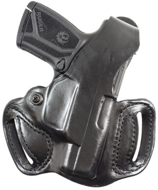 DeSantis Thumb Break Mini Slide OWB Belt Holster for Kel-Tec PMR30 (Right Hand) Black Leather
